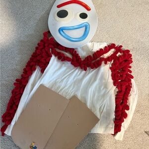 Adult Forky Costume with Mask - Red and White
